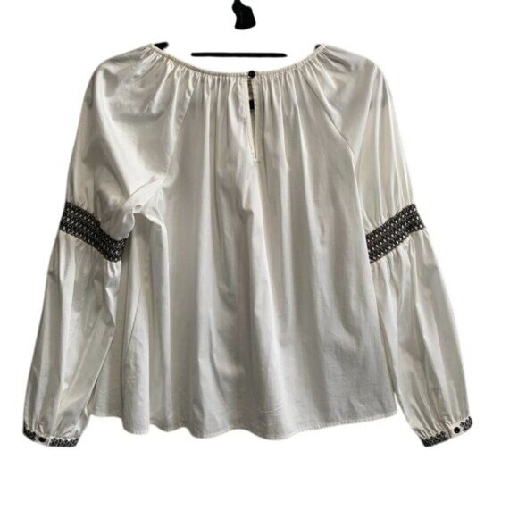 Elizabeth and James Boho Embroidered Bell Sleeve Blouse XS - Picture 5 of 8